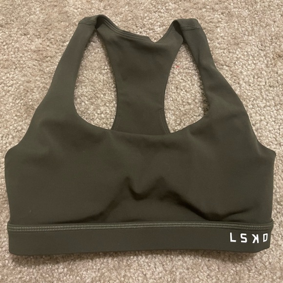 LSKD Other - Women’s LSKD Racerback Sports Bra Forest Night Olive Green Size XS